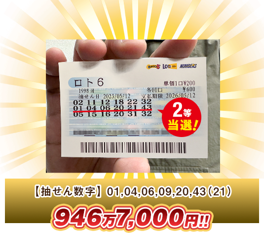 ロト6 高額当選