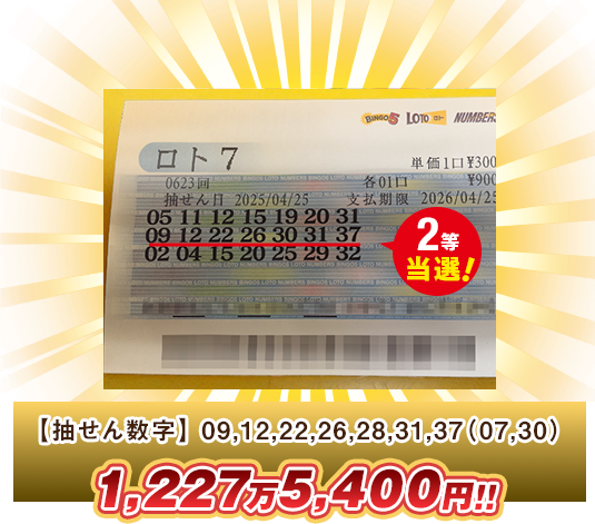 ロト7 高額当選