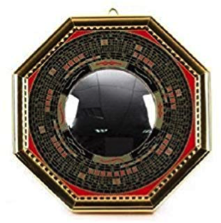 ナンバーズ3 ・宝くじに当たる鏡② 八卦羅盤凸面鏡★（金）（大）[風水・開運グッズ/玄関/置物・飾り物・鏡/開運]