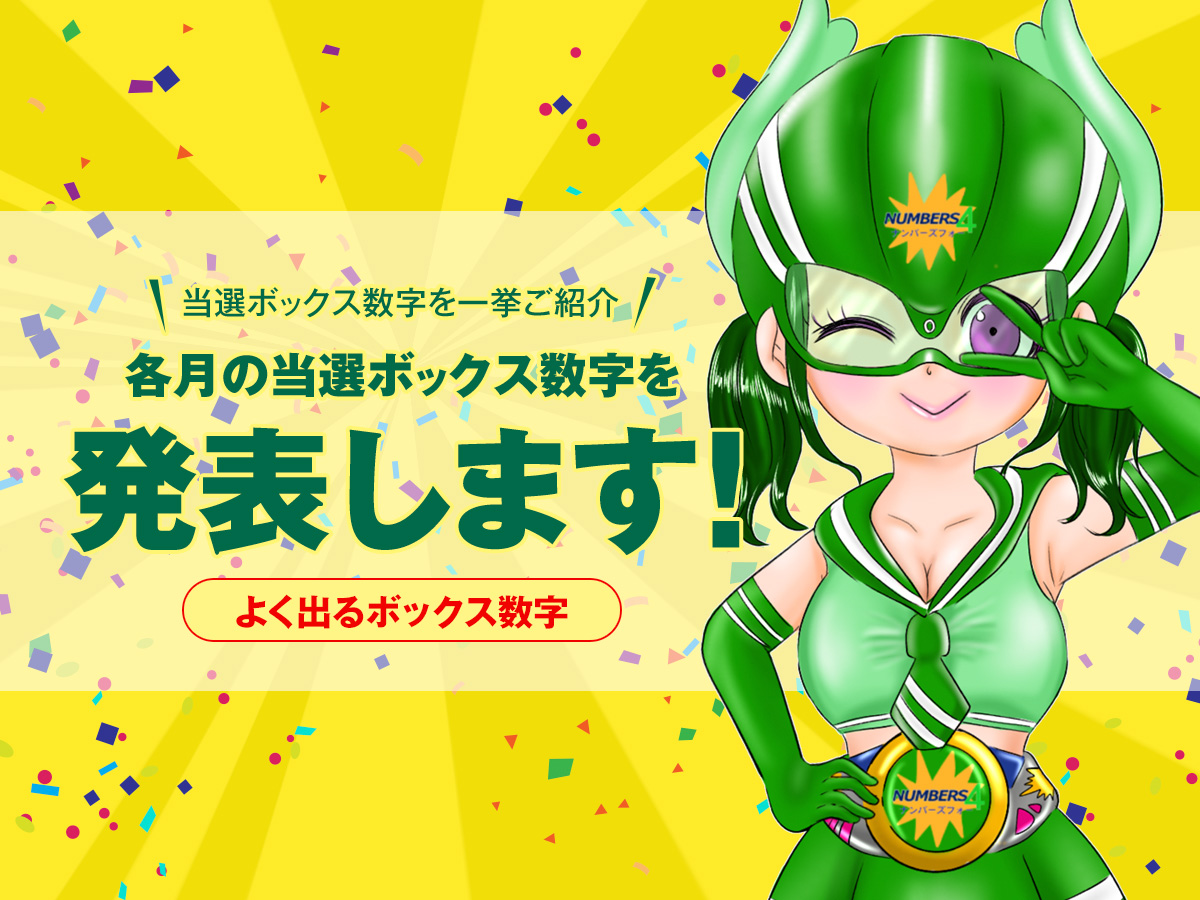 【ナンバーズ4】各月の当選ボックス数字を発表します！