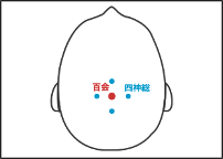 (百会と四神総)