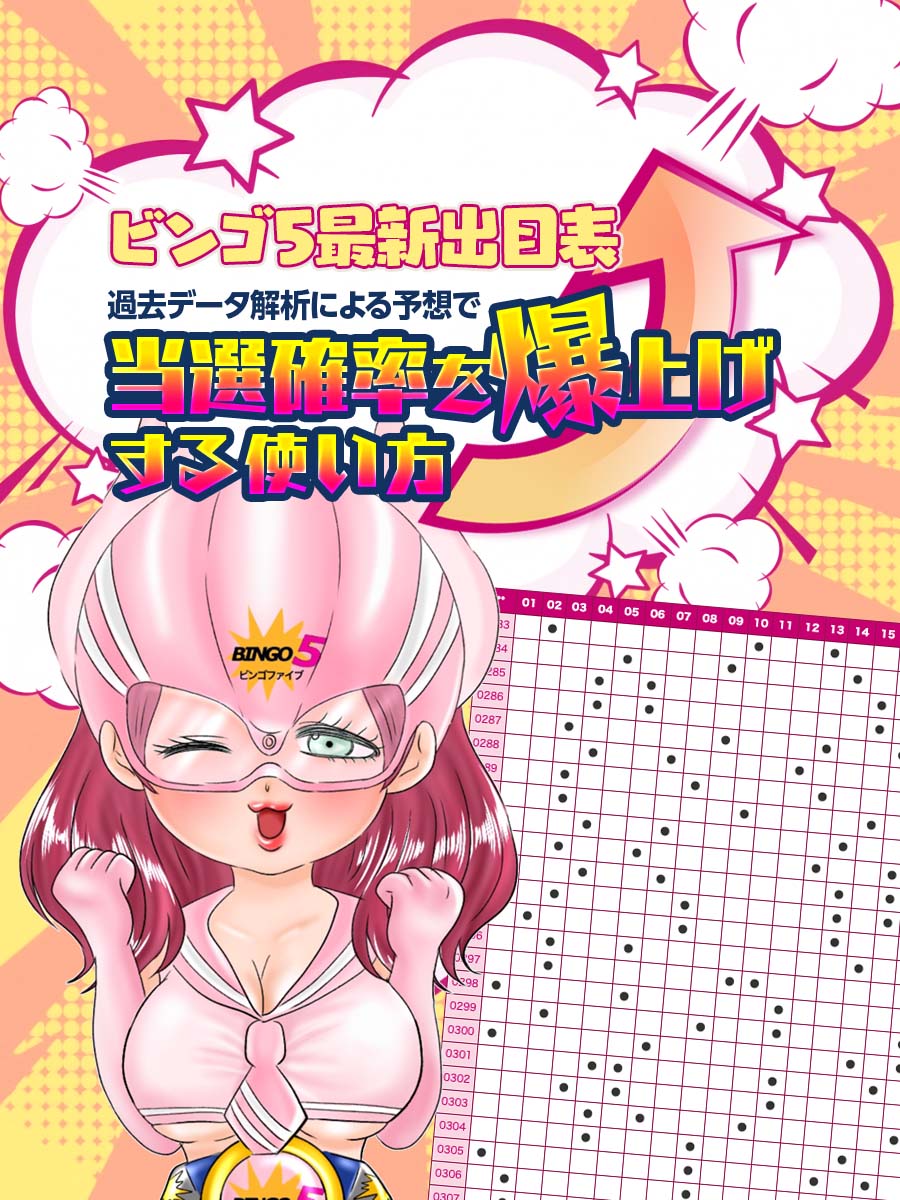 【ビンゴ5最新出目表】過去データ解析による予想で当選確率を爆上げする使い方！