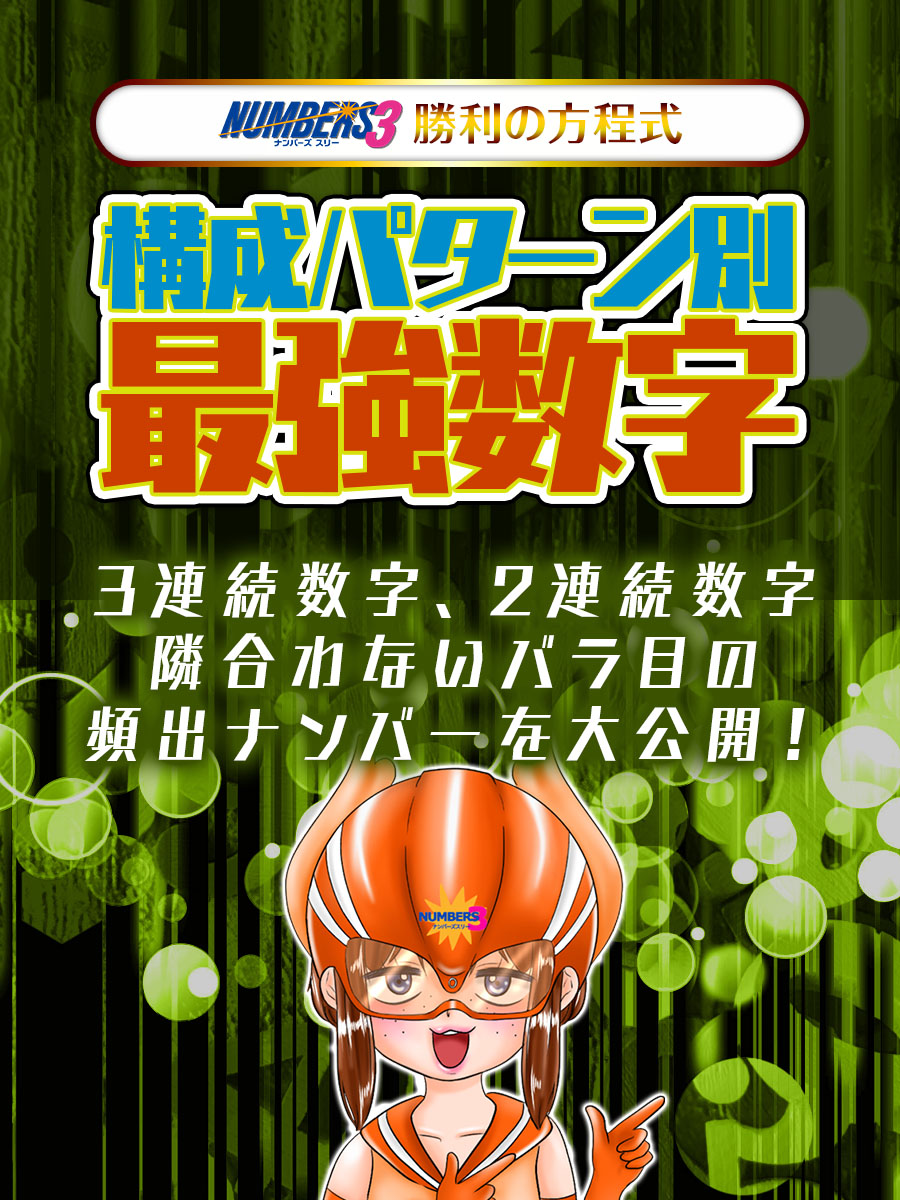 【ナンバーズ3】構成パターン別『最強数字』